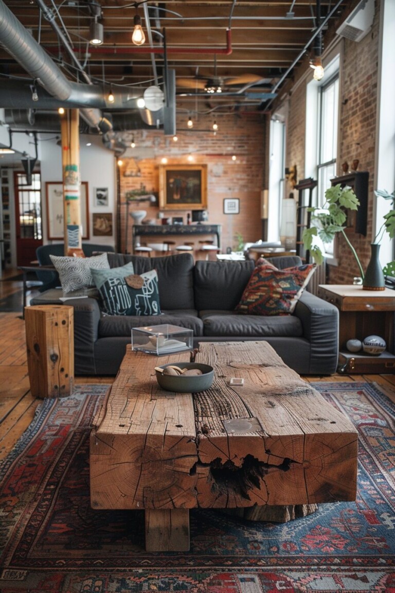 "Top 29 Industrial Living Room Ideas: Modern Loft and Raw Elegance for ...