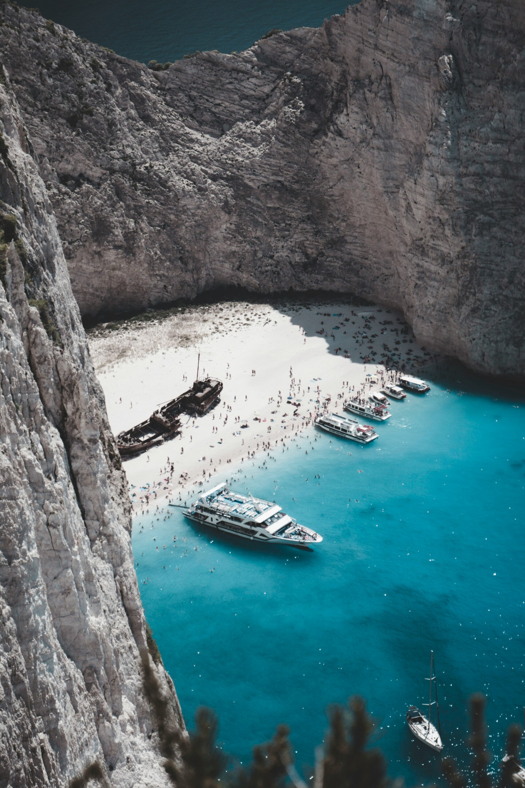 Greek island coastal view