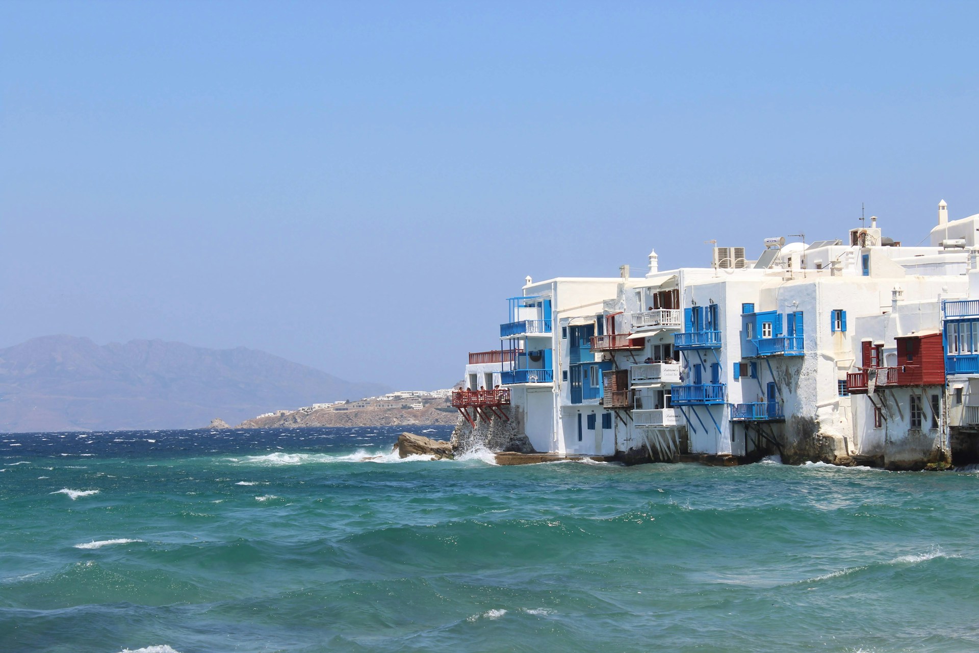Mediterranean buildings over the sea